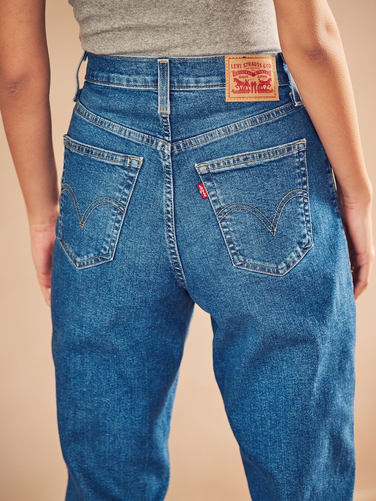 Levi's® Medium Indigo Worn In High-Waisted Mom Jeans - Image 5 of 5