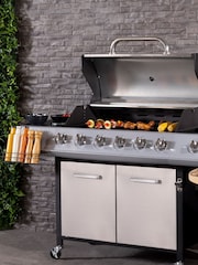 Charles Bentley Silver 7 Burner Premium Gas BBQ In Stainless Steel - Image 1 of 7