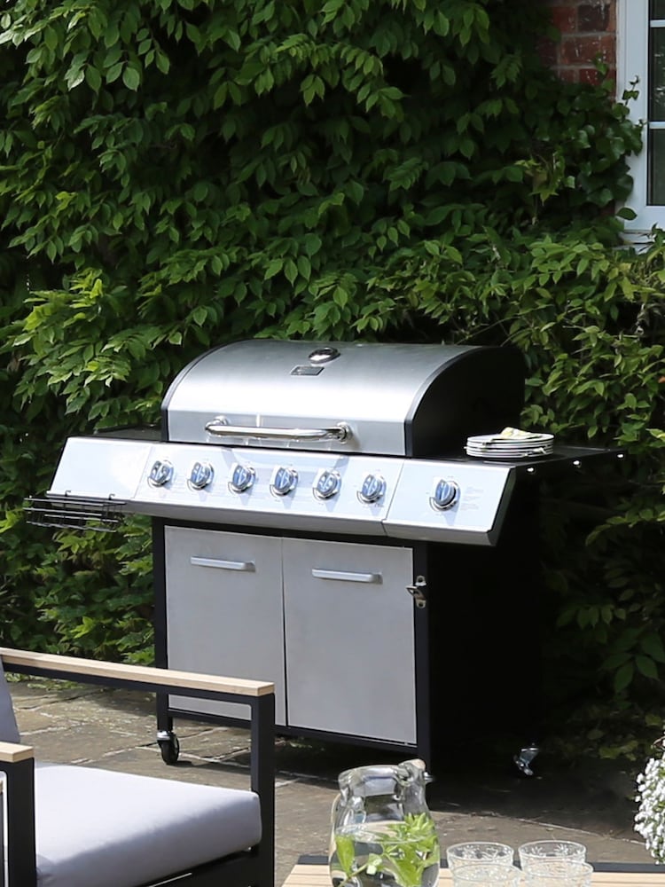 Charles Bentley Silver 7 Burner Premium Gas BBQ In Stainless Steel - Image 2 of 7