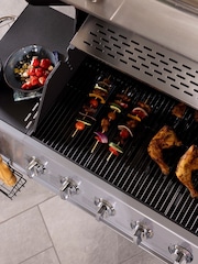 Charles Bentley Silver 7 Burner Premium Gas BBQ In Stainless Steel - Image 4 of 7