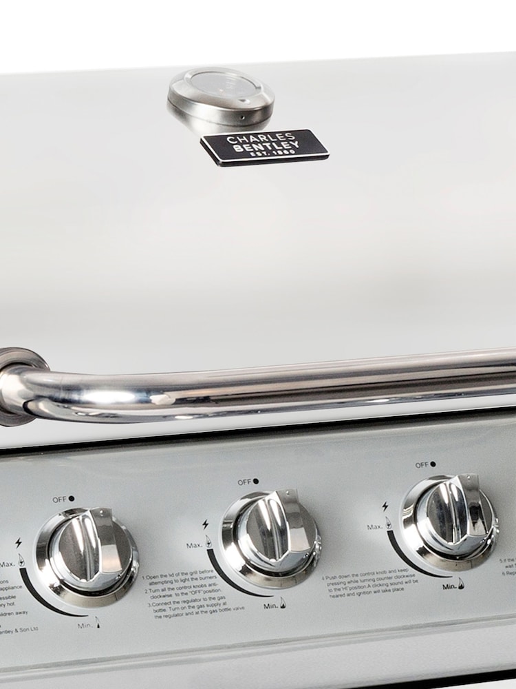 Charles Bentley Silver 7 Burner Premium Gas BBQ In Stainless Steel - Image 7 of 7