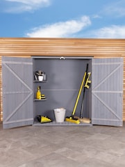 Charles Bentley Grey Garden Chest Storage Shed - Image 1 of 6