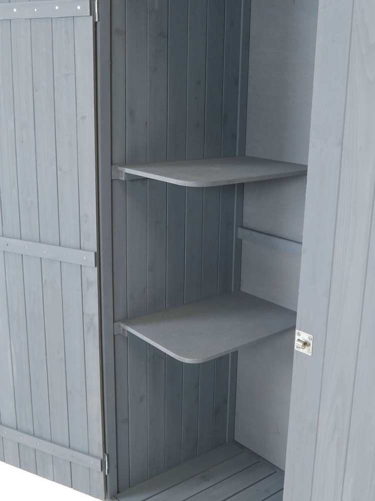 Charles Bentley Grey Garden Chest Storage Shed - Image 6 of 6