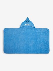 JoJo Maman Bébé Children’s Shark Hooded Towel - Image 1 of 3
