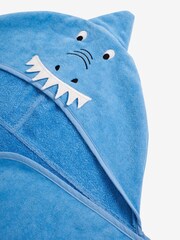 JoJo Maman Bébé Children’s Shark Hooded Towel - Image 2 of 3