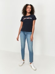 Khost Clothing Blue Optimist Slogan T-Shirt - Image 1 of 3