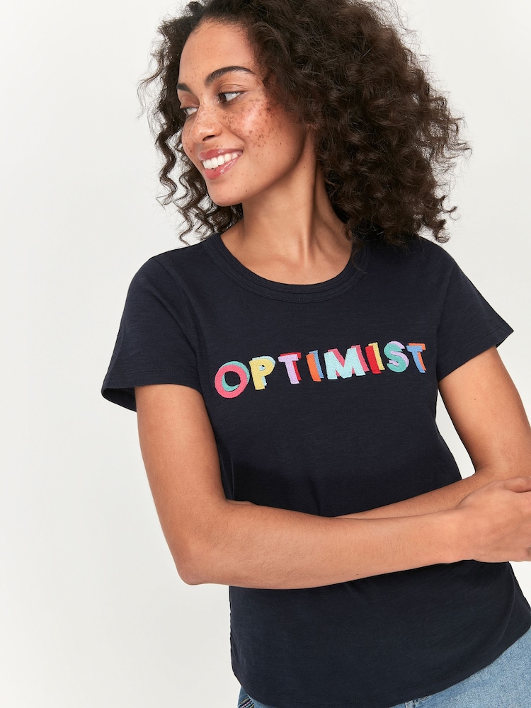 Khost Clothing Blue Optimist Slogan T-Shirt - Image 2 of 3 Khost Clothing Blue Optimist Slogan T-Shirt - Image 2 of 3