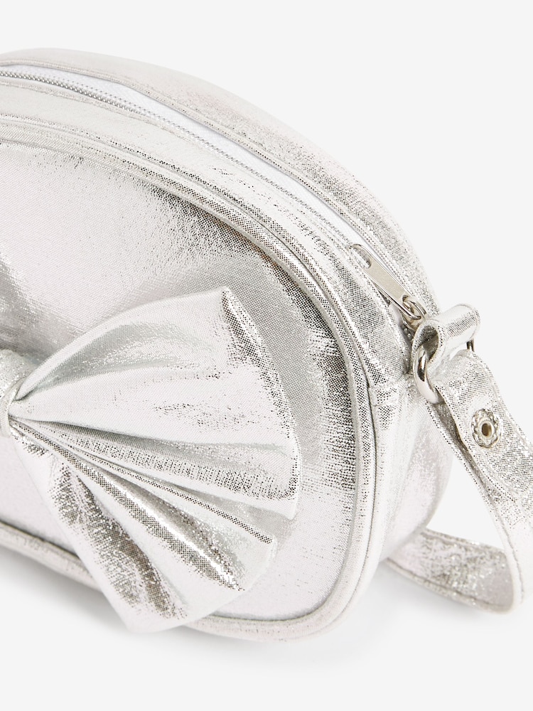 Silver Bow Cross-Body Bag - Image 4 of 4 Silver Bow Cross-Body Bag - Image 4 of 4