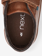 Tan/Brown Brogue Strap Touch Fastening Shoes - Image 5 of 5