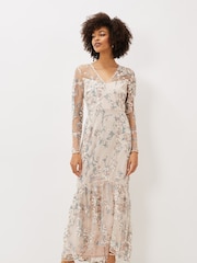 Phase Eight Orange Trisha Embroidered Maxi Dress - Image 1 of 8