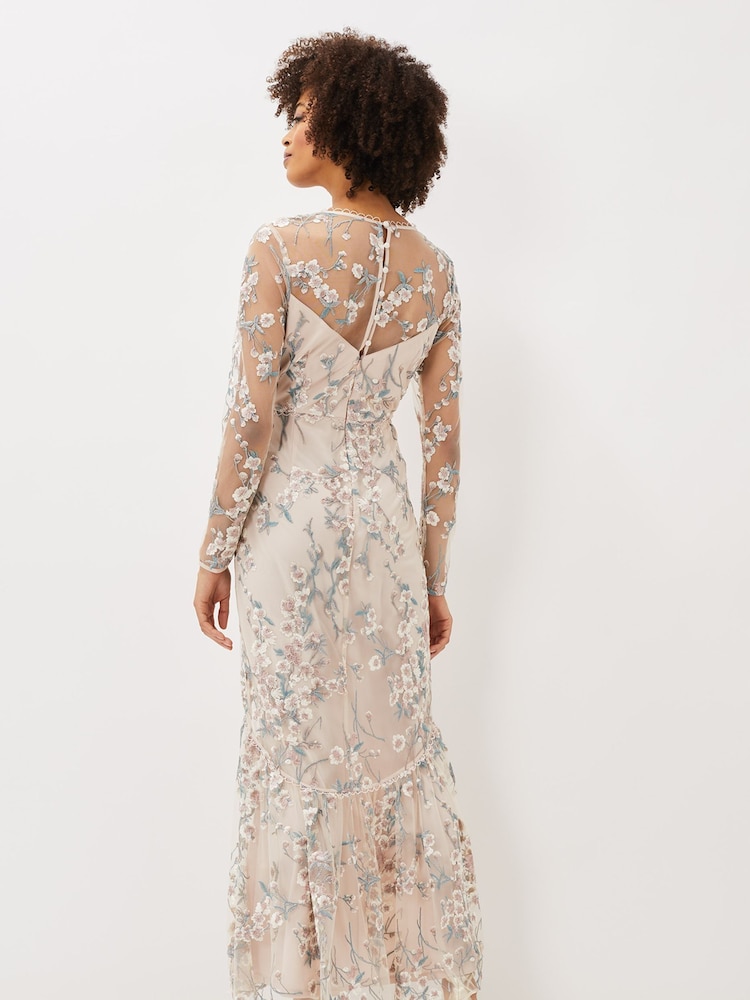 Phase Eight Orange Trisha Embroidered Maxi Dress - Image 2 of 8