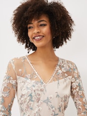 Phase Eight Orange Trisha Embroidered Maxi Dress - Image 7 of 8