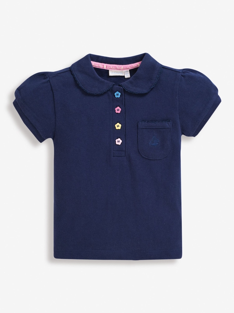 JoJo Maman Bébé Navy Polo Shirt - Image 1 of 1