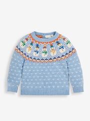 JoJo Maman Bébé Baby Snowman Fair Isle Pattern Knit Set - Imagen 2 de 5