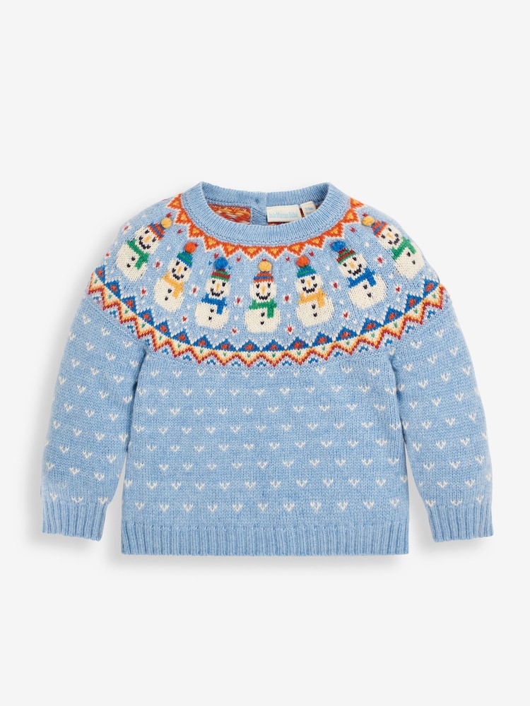 JoJo Maman Bébé Baby Snowman Fair Isle Pattern Knit Set - Imagen 2 de 5