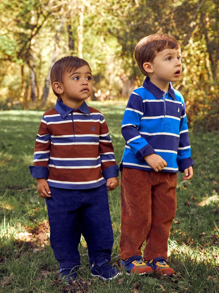 JoJo Maman Bébé Navy Blue Cord Trousers - Image 1 of 4