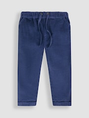 JoJo Maman Bébé Navy Blue Cord Trousers - Image 3 of 4