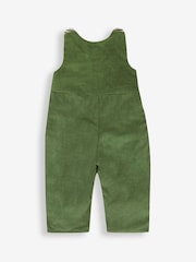 JoJo Maman Bébé Khaki Green Duck Embroidered Pocket Cord Dungarees - Image 2 of 3