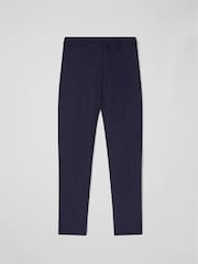 LK Bennett Blue Mariner Linen Blend Cigarette Trousers - Image 5 of 5