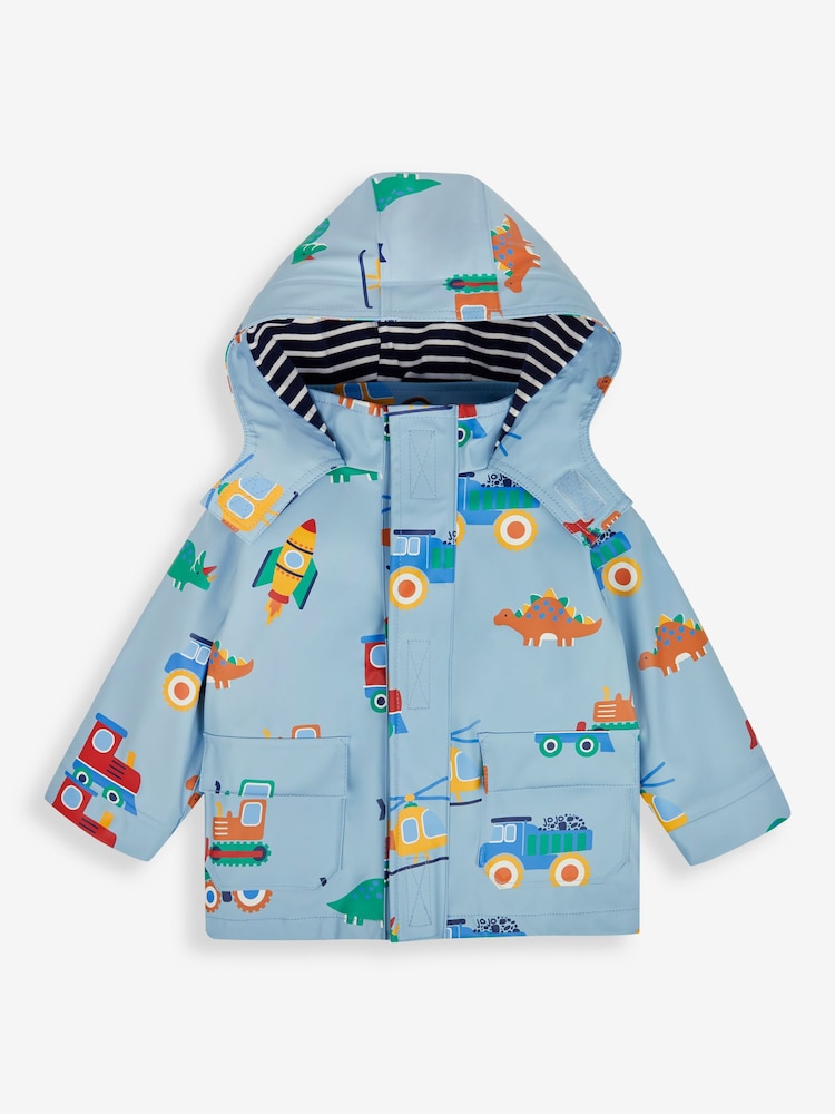 JoJo Maman Bébé Blue Transport Waterproof Jacket - Image 1 of 3