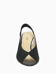 Gabor Eternity Black Suede Slingback Sandals - Image 4 of 6