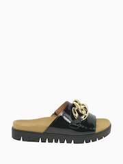Gabor Erica Black Patent Leather Mules - Image 1 of 5