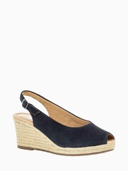 Gabor Dark Blue Tandy Suede Sandals - Image 3 of 5