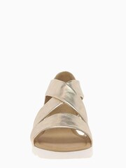 Gabor Wide Fit Natural Promise Muschel Metallic Leather Sandals - Image 4 of 5