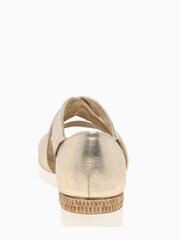 Gabor Wide Fit Natural Promise Muschel Metallic Leather Sandals - Image 5 of 5