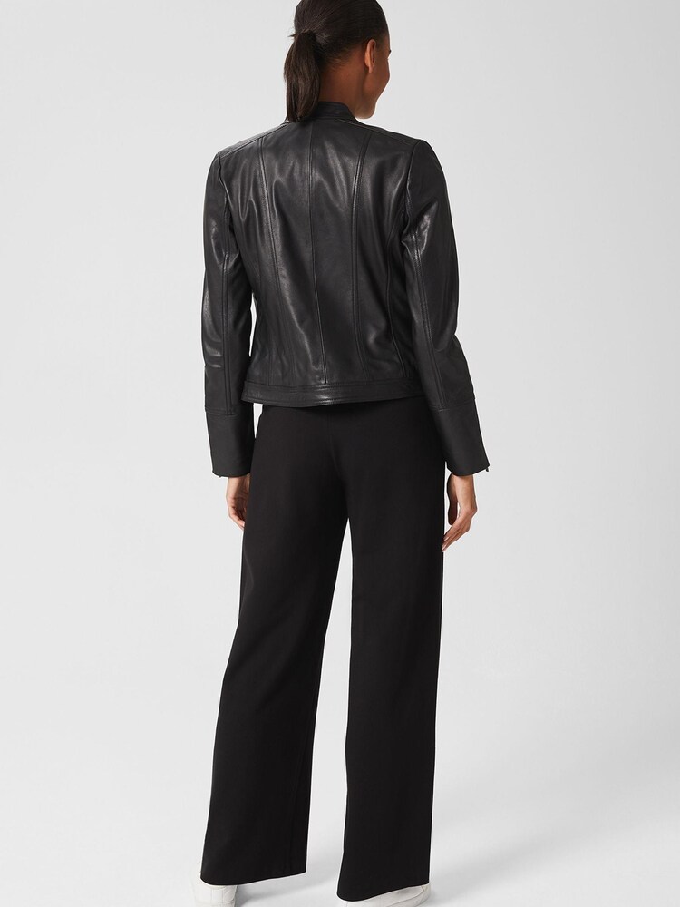 Hobbs Black Leather Fran Jacket - Image 2 of 6