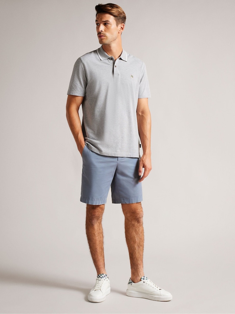 Ted Baker Mid Blue Ashfrd Chino Shorts - Image 1 of 4 Ted Baker Mid Blue Ashfrd Chino Shorts - Image 1 of 4