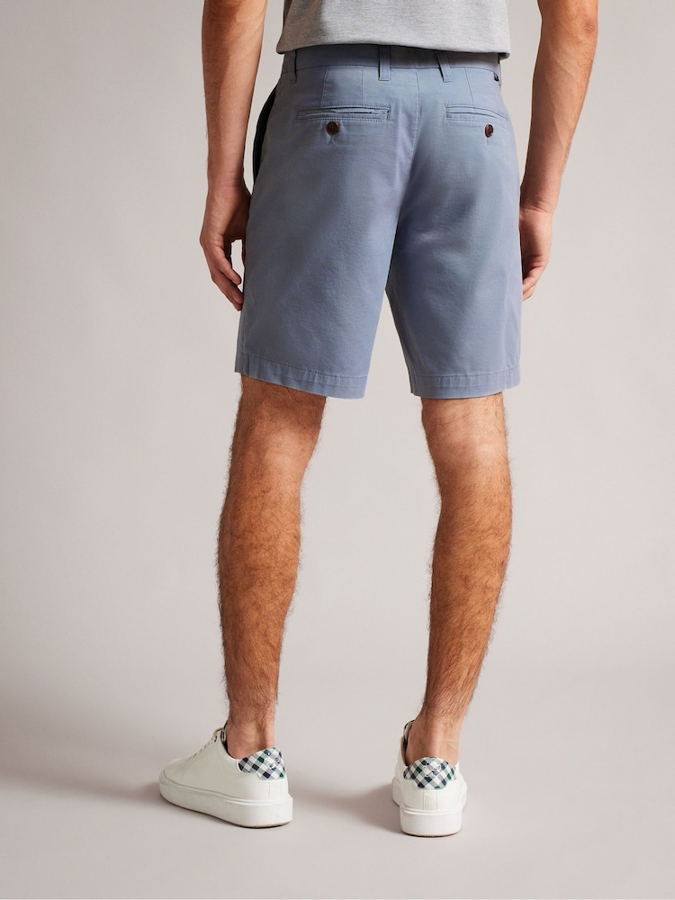 Ted Baker Mid Blue Ashfrd Chino Shorts - Image 2 of 4 Ted Baker Mid Blue Ashfrd Chino Shorts - Image 2 of 4