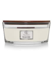 Woodwick White Ellipse White Tea Jasmine Candle - Image 2 of 2