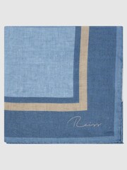 Reiss Blue Barrow Linen Pocket Square - Image 1 of 3