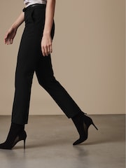 Reiss Black Joanne Cropped Tailored Trousers - Image 3 of 6
