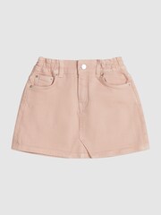 Reiss Pink Effie Junior Denim Mini Skirt - Image 2 of 6