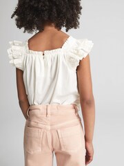 Reiss Apricot Febe Jr Kick Flared Jeans - Image 4 of 6