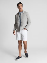 Reiss White Walter Denim Shorts - Image 3 of 6