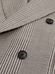 Reiss Brown Play Double Breasted Prince Of Wales Check Blazer - Image 8 of 9