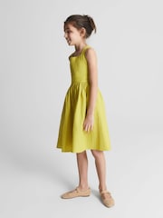 Reiss Bright Yellow Matilda Jr Cross Back Dress - Image 1 of 5