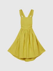 Reiss Bright Yellow Matilda Jr Cross Back Dress - Image 2 of 5