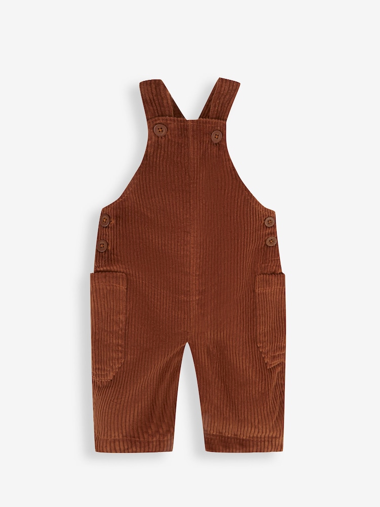 JoJo Maman Bébé Toffee Brown Cord Dungarees - Image 1 of 4