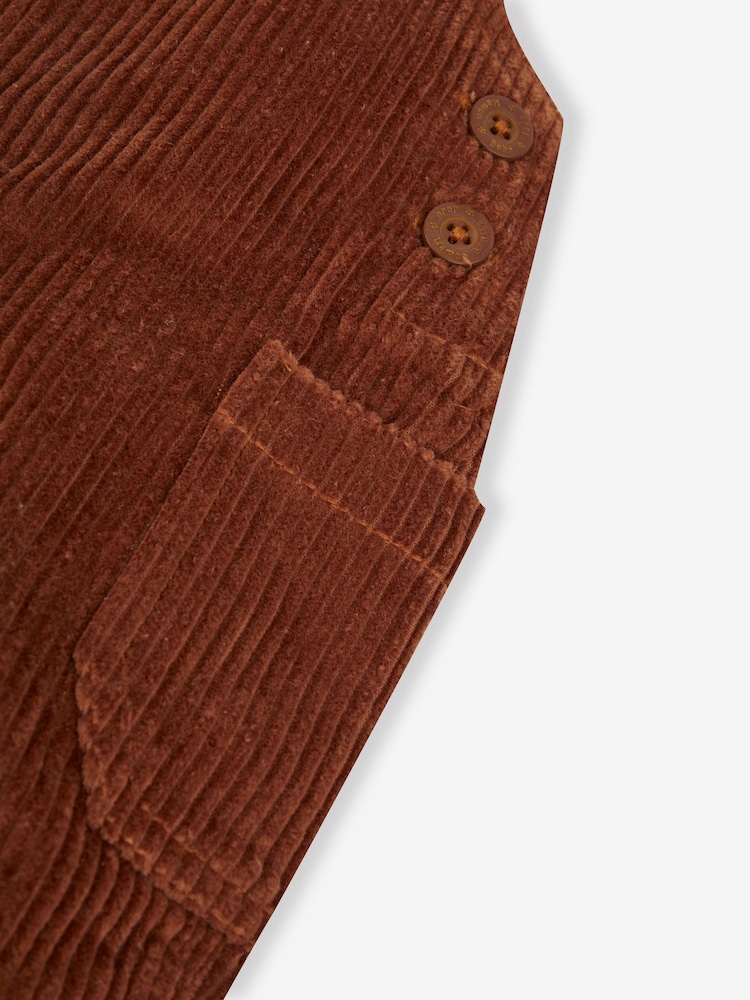 JoJo Maman Bébé Toffee Brown Cord Dungarees - Image 4 of 4