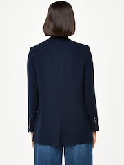 Whistles Navy Blue Boyfriend Crepe Blazer - Image 2 of 5