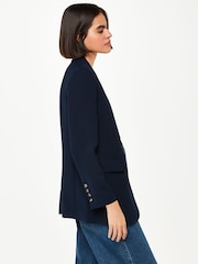 Whistles Navy Blue Boyfriend Crepe Blazer - Image 4 of 5