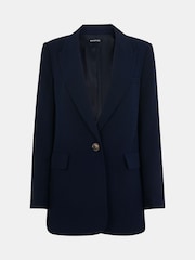 Whistles Navy Blue Boyfriend Crepe Blazer - Image 5 of 5