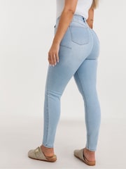 Simply Be Blue Booty Booster Skinny Jeans - Image 2 of 4