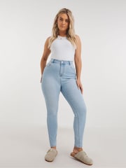 Simply Be Blue Booty Booster Skinny Jeans - Image 3 of 4