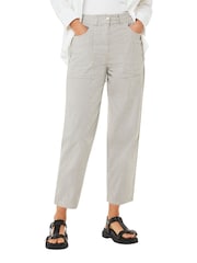 Whistles Natural Tessa Stripe Trousers - Image 1 of 4