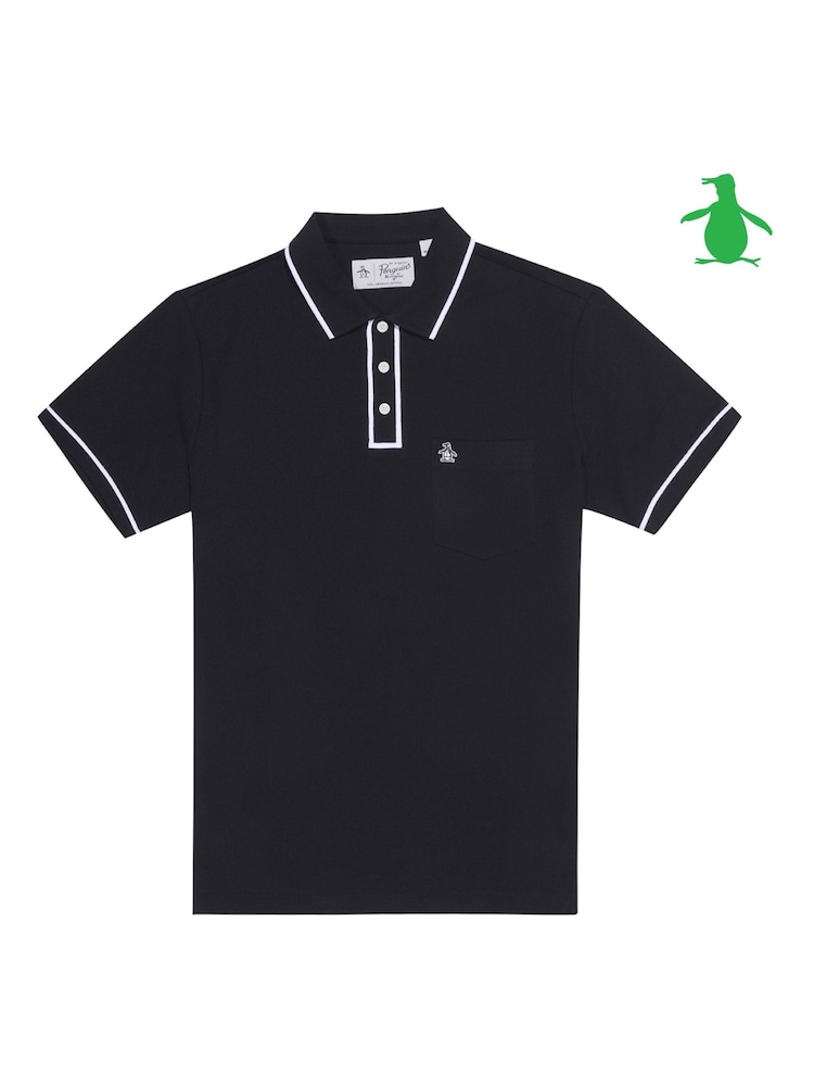 Original Penguin Earl Tipped Collar Pocket Pique Polo Shirt - Image 5 of 5